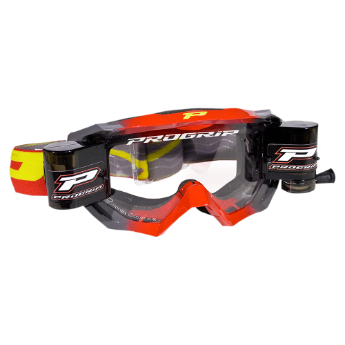 Pro Grip - Pro Grip 3200 Venom Goggles with Roll-Off System - PZ3200ROROGR - Red/Gray - OSFA