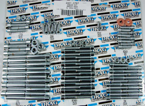 Drag Specialties - Drag Specialties Complete Motor Chrome Socket-Head Bolt Set - Smooth - MK694S