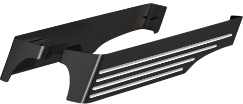 Cyclesmiths - Cyclesmiths 3in. Saddlebag Extensions with XL Cutouts - Black Powder-Coat with Highlighted Grooves - 200XLBP
