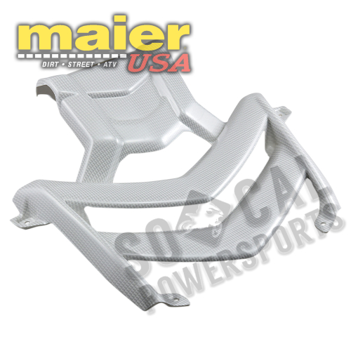 Maier Mfg - Maier Mfg Stock Hood - White Carbon Fiber-Look - 19035-31