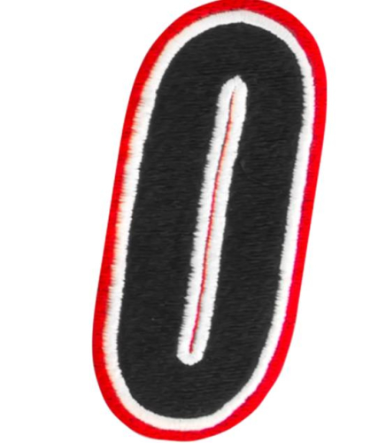 American Kargo - American Kargo Number Patch - #0 - Red/Black - 3550-0201
