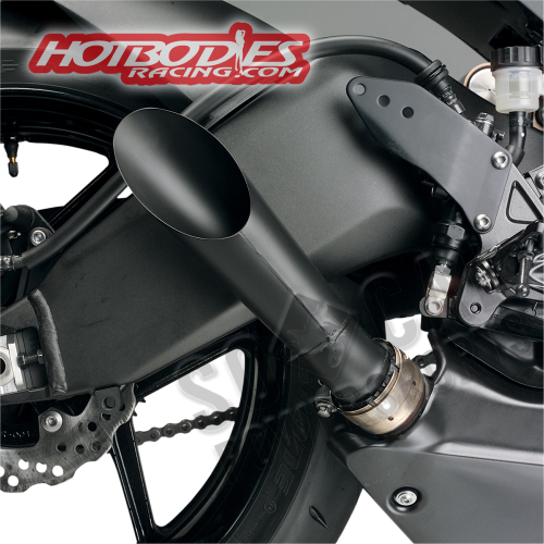 Hotbodies Racing - Hotbodies Racing Megaphone Slip-On Exhaust - Black - Y06R6-XSO-BLK