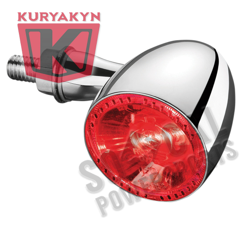 Kuryakyn - Kuryakyn Bullet 1000 Rear Marker Light by Kellermann - Clear Lens/Chrome Housing - Red/Red Light - 2862
