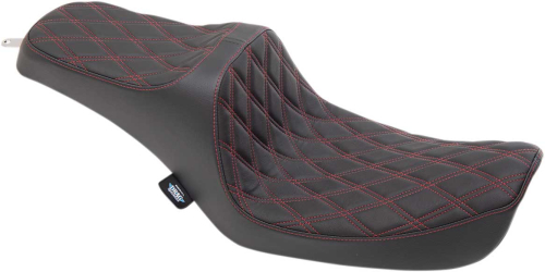 Drag Specialties - Drag Specialties Predator III Seat - Double Diamond - Red Thread - 0803-0654