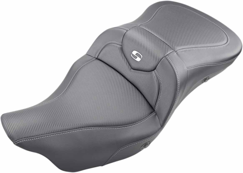Saddlemen - Saddlemen Extended Reach Heated Road Sofa CF Seat without Drivers Backrest - 808-07B-186HCT