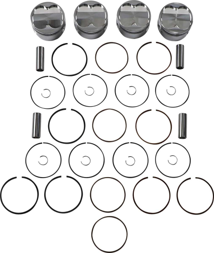 J.E. Pistons - J.E. Pistons Round Piston Kit - 2.00mm Oversize to 81.00mm, 12.5:1 Compression - 284696