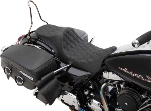 Drag Specialties - Drag Specialties Predator III 2-Up Seat - Double Diamond - 0801-1304