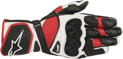 Alpinestars - Alpinestars SP-1 V2 Leather Gloves - 3558119-12-3XL,3558119-123-XL - Black/White/Red - 3XL
