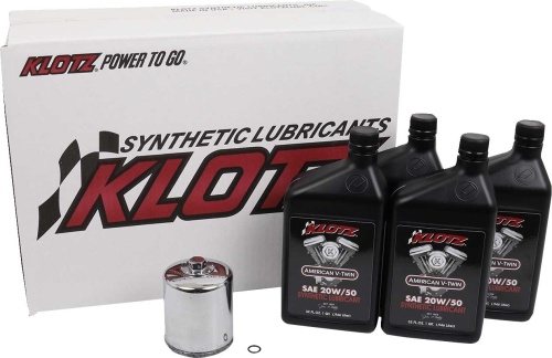 Klotz Oil - Klotz Oil Basic Oil Change Kit - 20W/50 - 4qt. - KH-101