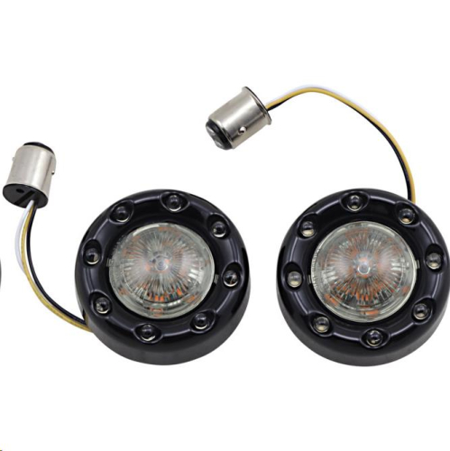 Custom Dynamics - Custom Dynamics Probeam Front Bullet Ringz for 1157 Contact Base - Gloss black - PB-BR-AW-57-BS