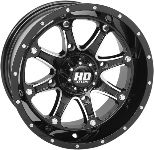 STI - STI HD4 Alloy Wheel - 12x7 - 2+5 Offset - 4/110 - Gloss Black/Machined - 12HD401