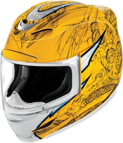 Icon - Icon Side Plate Kit for Airmada Helmet - Sportbike SB1 Yellow - 0133-0683