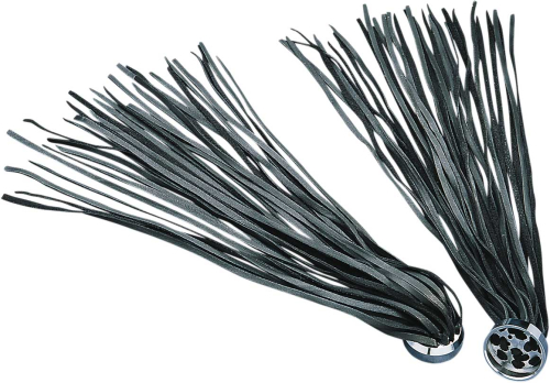 Drag Specialties - Drag Specialties Grip End Caps with 12in. Fringe - 243064-BC3
