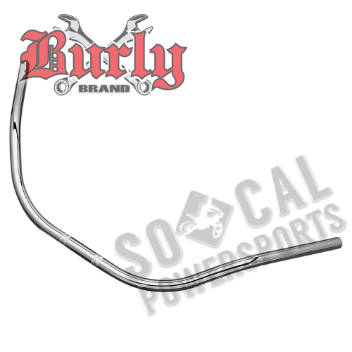 Burly Brand - Burly Brand 1in. Longhorn Handlebar - Dimpled - Chrome - B28-304X