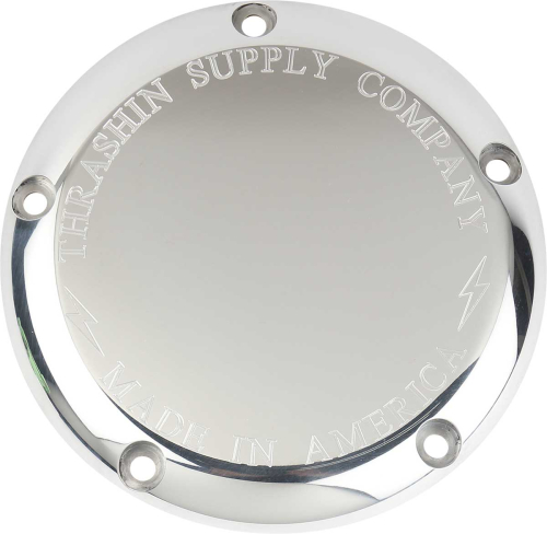 Thrashin Supply Company - Thrashin Supply Company Billet Derby Cover - Chrome - TSC-3014-3