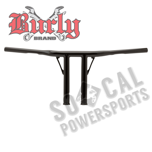 Burly Brand - Burly Brand 1-1/4in. Jail Burly Handlebar - Gloss Black - B12-5501B