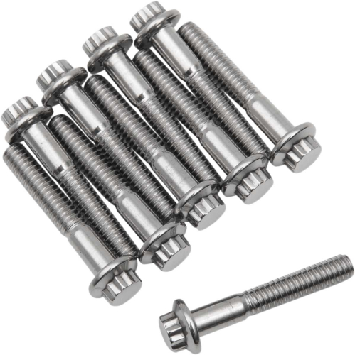 Diamond Engineering - Diamond Engineering 12-Point Stainless Steel Coarse Thread Bolt Refill Packs - 1/4in.-20 x 1 1/2in. - TC0414HP-10