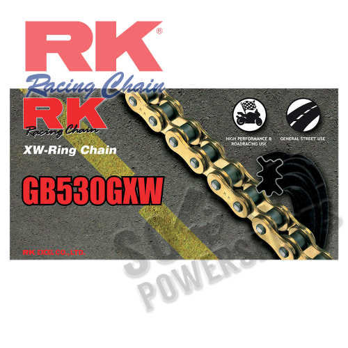 RK - RK 530 GXW GB XW-Ring Chain - 112 Links - Gold - GB530GXW-112