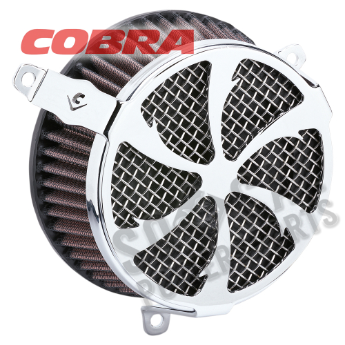 Cobra - Cobra Air Cleaner Kit - Swept - Chrome - 606-0104-01