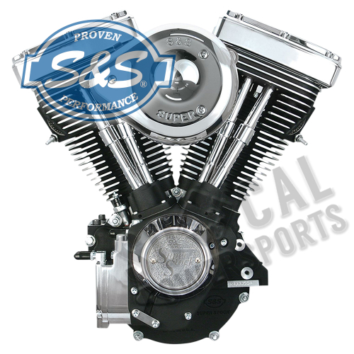 S&S Cycle - S&S Cycle V80 Long-Block Engine - Wrinkle Black Finish - 310-0238