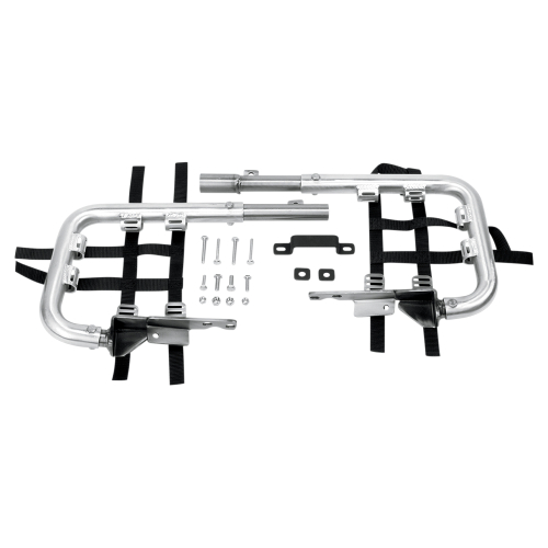 DG Performance - DG Performance Fat Series Alloy Nerf Bars - Silver Bar - Black Web - 602-2110