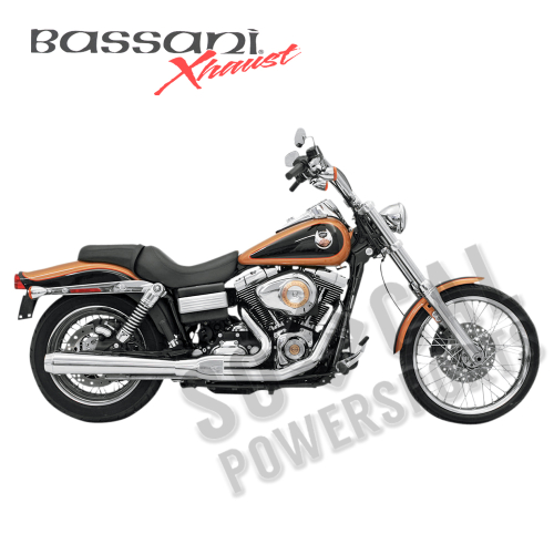 Bassani Manufacturing - Bassani Manufacturing Road Rage 2:1 Long Megaphone Exhaust System - Chrome - 13111J