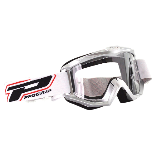 Pro Grip - Pro Grip 3201 Atzaki Goggles - PZ3201AG - Silver / Clear Lens - OSFA