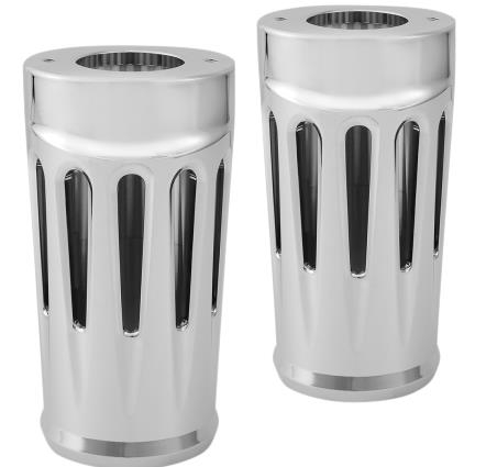 Arlen Ness - Arlen Ness Deep Cut Fork Boot Covers (+2in.) - Chrome - 20-026