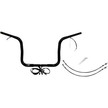 Fat Baggers, Inc. - Fat Baggers, Inc. 1-1/4in. Plug and Play EZ Install Round Top Handlebar Kit - Black - 901512-B