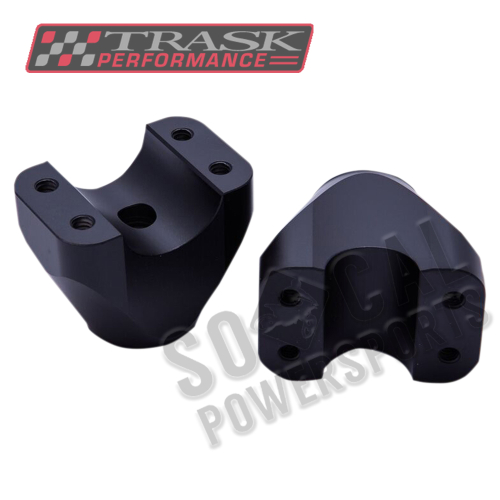 Trask Performance - Trask Performance Assault Risers for 1-1/4in. Handlebars - 2in. - Black Reverse Cut - TM-8601-2RC