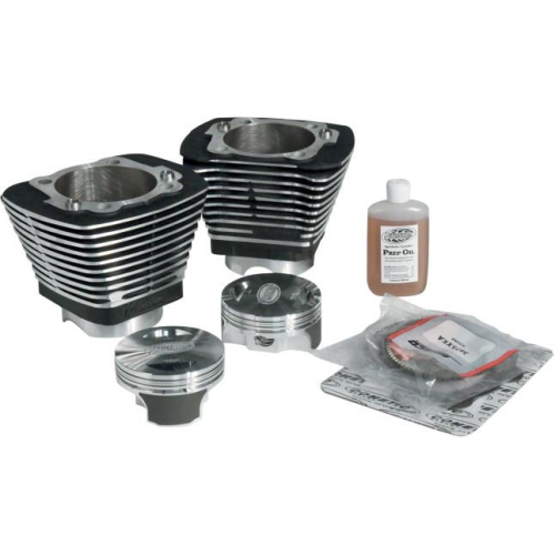 Revolution Performance - Revolution Performance Monster Big Bore Kit (90in. Flat Top) - Bore 3.875in. - 10.5:1 Compression - Black/Highlighted Fins - 201-411W