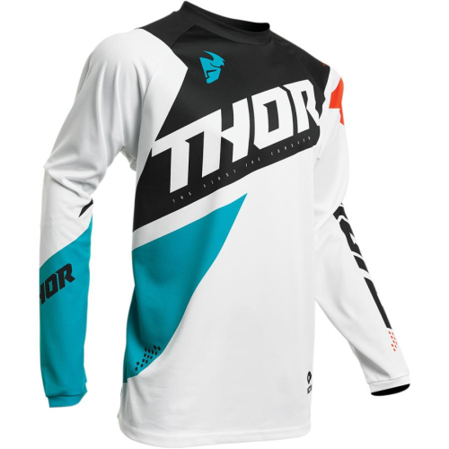 Thor - Thor Sector Blade Youth Jersey - 2912-1785 - White/Aqua - X-Small