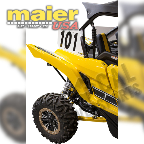 Maier Mfg - Maier Mfg Rear Number Plate - White - 190421