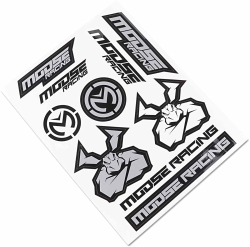 Moose Racing - Moose Racing Decal Sheet - Black/Silver - 4320-2205