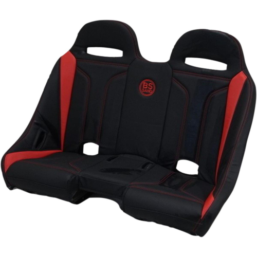 BS Sand - BS Sand Extreme Front/Rear Bench Seat - Double T - Black/Red - EXBERDDTR