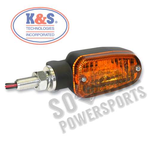 K&S Technologies - K&S Technologies DOT Incandescent Marker Lights - 3 wires - Black/Amber - 25-7701BK