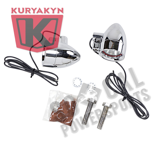 Kuryakyn - Kuryakyn Halogen Style Silver Bullets with 3/8in.-16 Hollow Mounting Bolt - Small - 2305