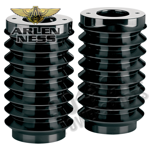 Arlen Ness - Arlen Ness Retro Fork Boot Covers - Black - 20-004