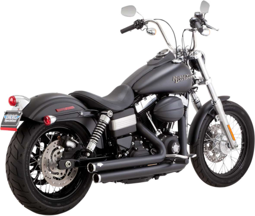 Vance & Hines - Vance & Hines Big Shots Staggered Exhaust System - Black - 47938