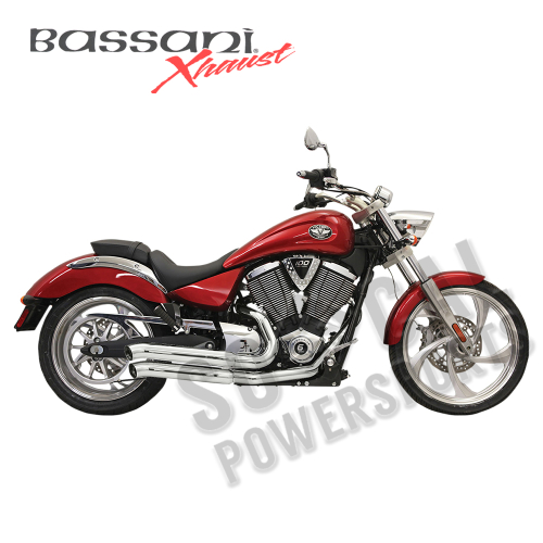Bassani Manufacturing - Bassani Manufacturing Pro Street Turn Out Exhaust System - Chrome - 6V23D