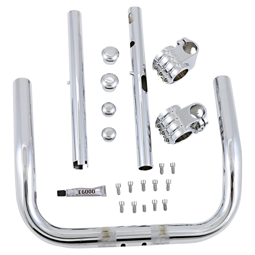 Klock Werks - Klock Werks Pullback Klip Hanger Handlebar - 10in. - Chrome/Chrome - KW05-01-0331