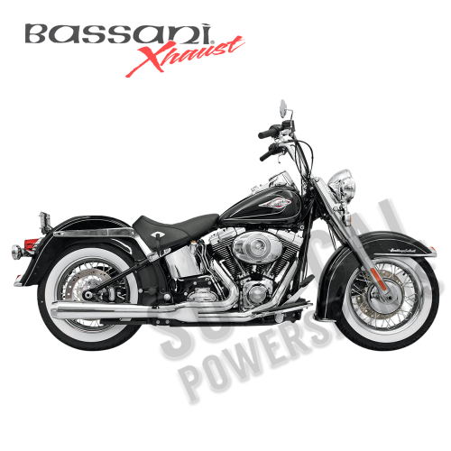 Bassani Manufacturing - Bassani Manufacturing Road Rage 2:1 Long Megaphone Exhaust System - Chrome - 12111J