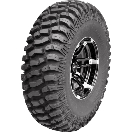 AMS - AMS M1 Evil, Roll n 104 Tire Wheel Kit - 28x10R14 - Machined Black - 0331-1286