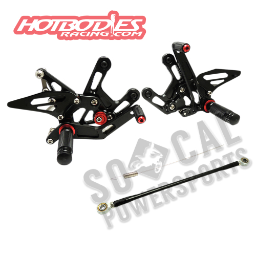 Hotbodies Racing - Hotbodies Racing Fully Adjustable Rearset - Black - 51101-2500