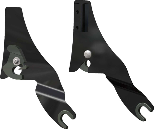 Khrome Werks - Khrome Werks Sissy Bar Side Plates - Black - 263870