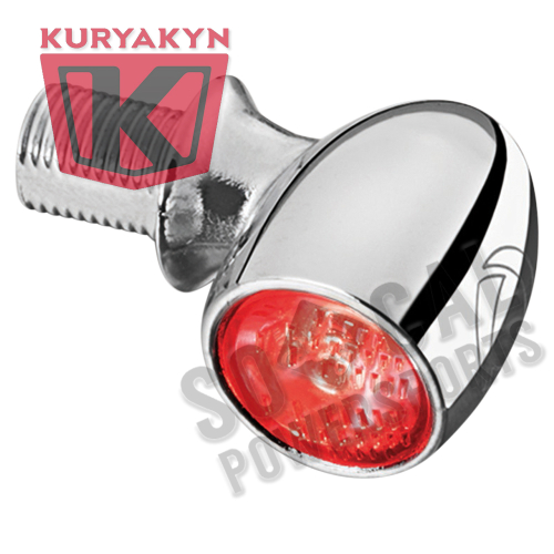 Kuryakyn - Kuryakyn Atto Rear Marker Light by Kellermann - Clear Lens/Red/Red LED/Chrome Housing - 2522