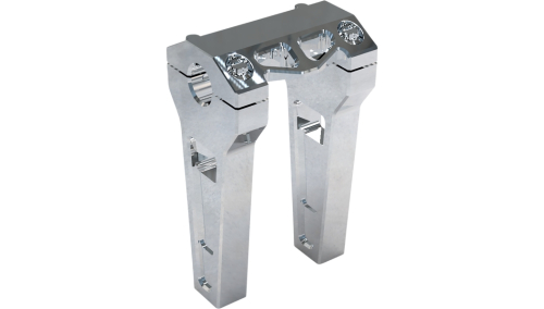 LA Choppers - LA Choppers 1in. Straight Riser Kit - 6in. - Raw Aluminum - LA-7470-06R