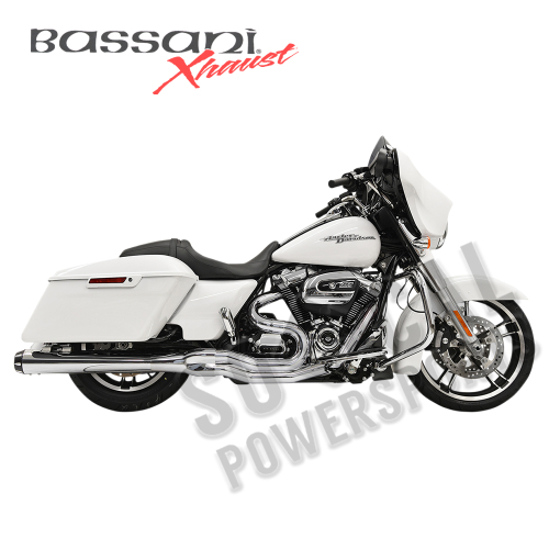 Bassani Manufacturing - Bassani Manufacturing B4 Megaphone Exhaust System - Chrome - 1F51R