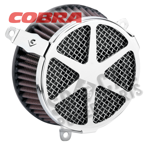 Cobra - Cobra Spoke Air Cleaner Kit - Chrome - 606-0100-04
