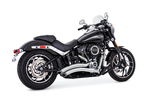 Freedom Performance - Freedom Performance Sharp Curve Radius Exhaust System - Chrome with Black Tips - HD00702
